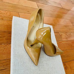 KATE SPADE Licorice Camel Tan Patent Heels pumps